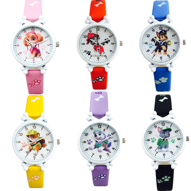 2022 Paw Patrol วันเกิดของขวัญของเล่นนาฬิกาเด็กควอตซ์นาฬิกาข้อมือแฟชั่นอะนิเมะสำหรับเด็กนักเรียนนาฬิกาเด็ก ChristmasToys