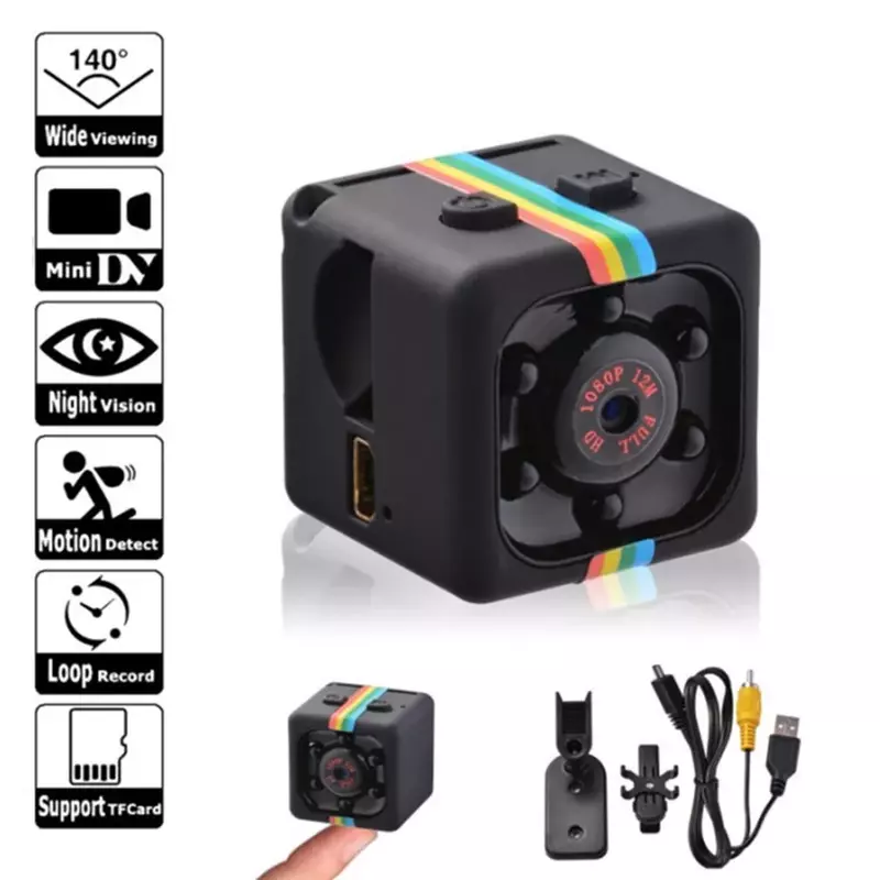 Sq11 mini câmera 1080p sensor de visão noturna camcorder movimento dvr micro câmera esporte dv vídeo pequena câmera cam sq 11