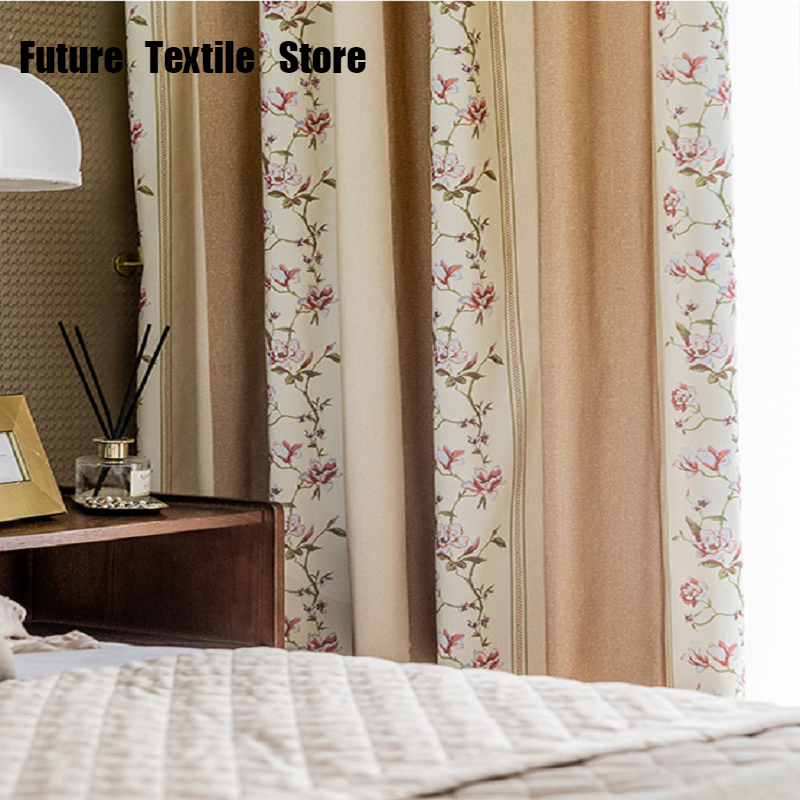 2022 Modern Curtains for Living Dining Room Bedroom Simple Curtains Polyester-cotton Printed Curtains  Curtains Finished Custom
