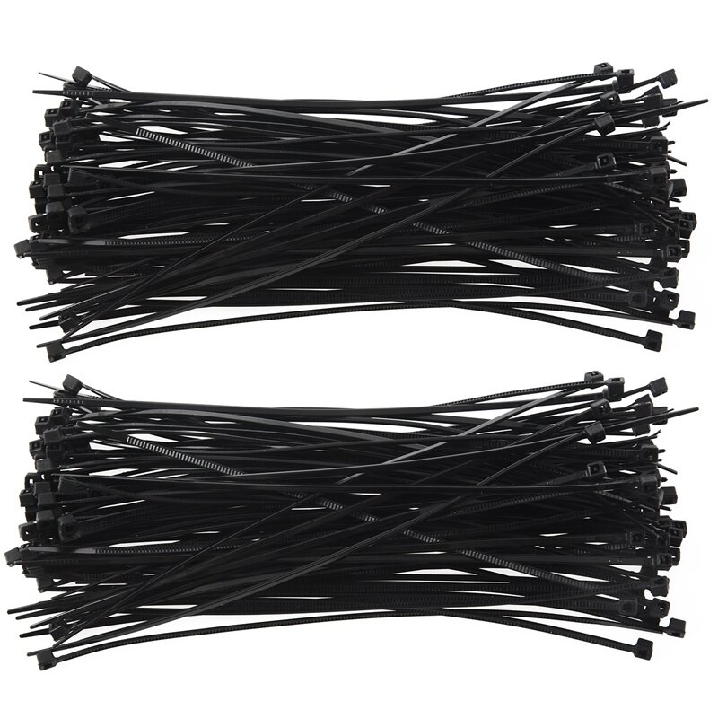 200 Pcs 150 X 1.8Mm Electrical Cable Tie Wrap Nylon Fastening Black