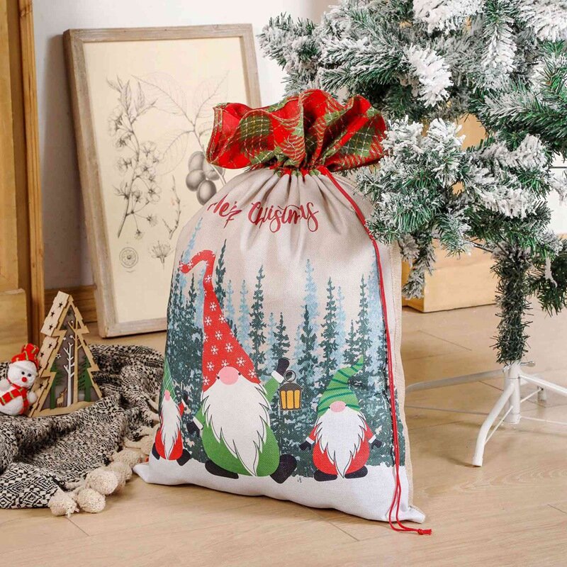 Bolsas de regalo para personas mayores sin rostro, accesorios navideños, de año nuevo para vestidos, suministros para regalos