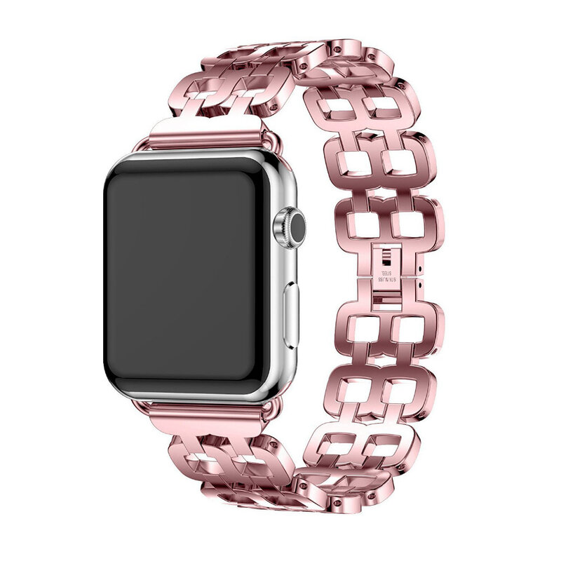 Link bransoletka dla Apple watch band seria 7 45mm 41mm 44mm 40mm 42mm 38mm stal nierdzewna stalowy pasek iwatch 6/5/4/3/2 wrist watchband