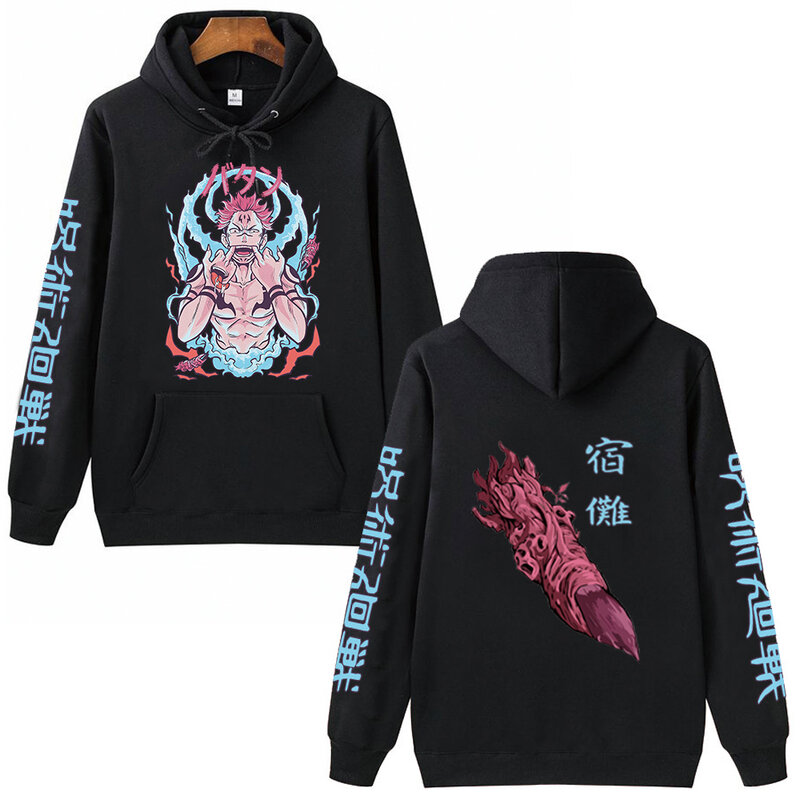 Jujutsu kaisen ryomen sukuna anime hoodie pullovers tops mangas compridas hip hop streetwear unisex
