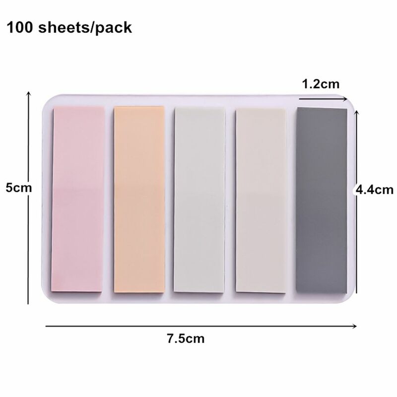 125 Sheets Sticky Notes Index Flags Novelty Candy Color Memo Pad Tab Strip Key Points Label Bookmark Office Supplies Stationery