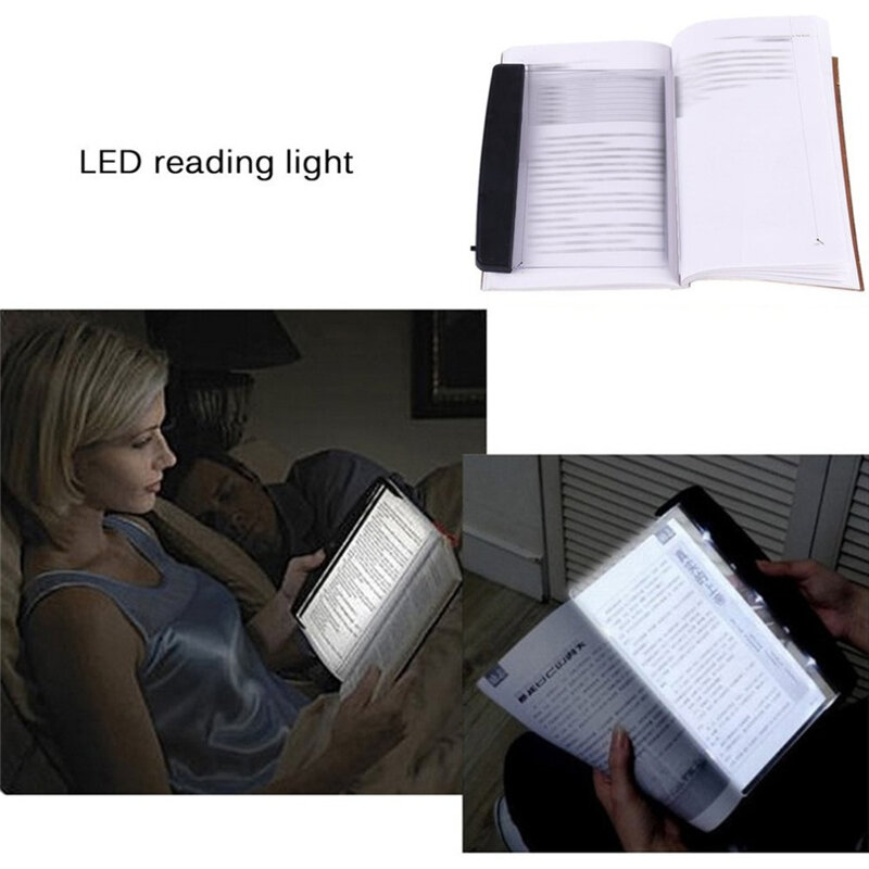 Piring Datar Kreatif Lampu Buku LED Lampu Malam Baca Lampu Meja Asrama Perjalanan Portabel Rumah Dalam Ruangan Kamar Tidur Anak Gadget Baca