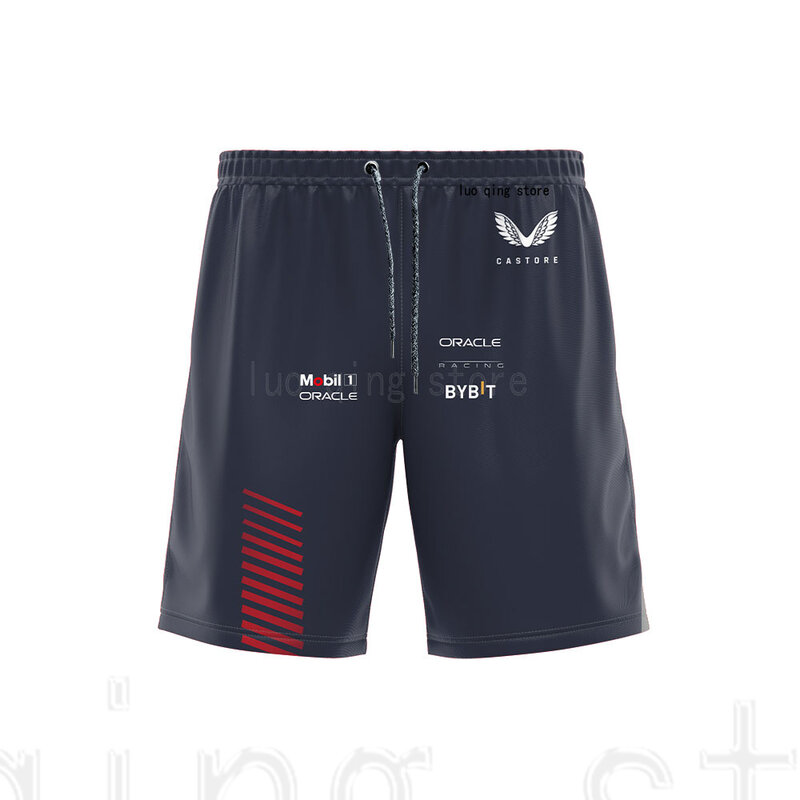 2023 News Men's Fashion Street Shorts F1 Racing Competition Outdoor Extreme Sports Red Animal Team Bull Extra Large Sports Pants