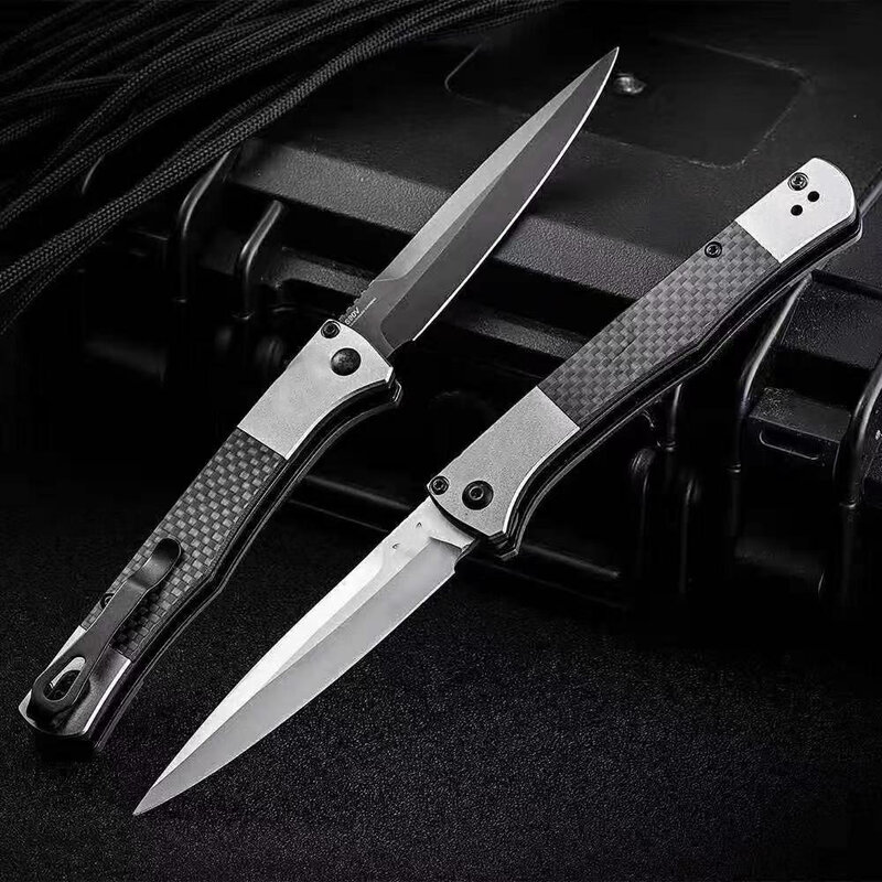 Складной нож BM 4170BK, карманный клинок из углеродного волокна и алюминия, S90v, безопасный для использования на открытом воздухе и охоты, в стиле милитари