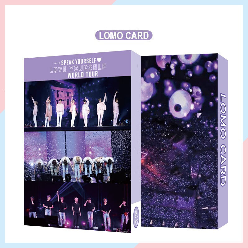 54PC KPOP Boys Photocard Album SPEAK YOURSELF Self Made Paper Card Lighes/Boys With Luv Photo Cards Poster