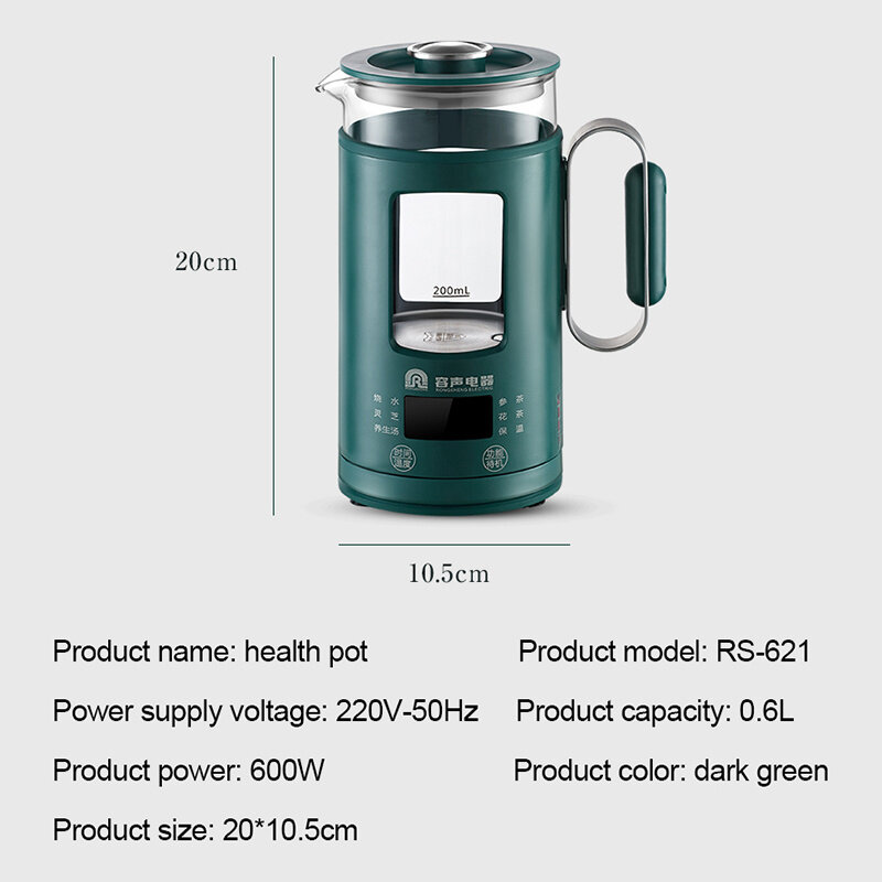 Mini Gezondheid Waterkoker Portable Pot Multifunctionele Thee Met Filter Rvs Cup Glas Warm Water Boiler