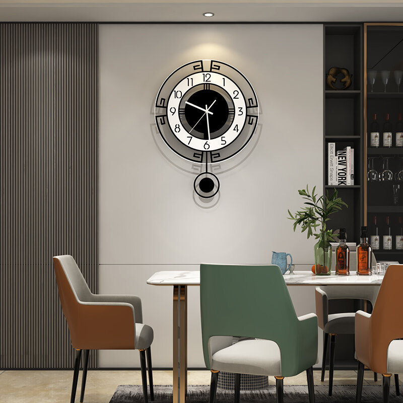MEISD-Reloj de pared silencioso, péndulo grande, diseño Vintage moderno, Horloge para sala de estar, decoración del hogar, Envío Gratis