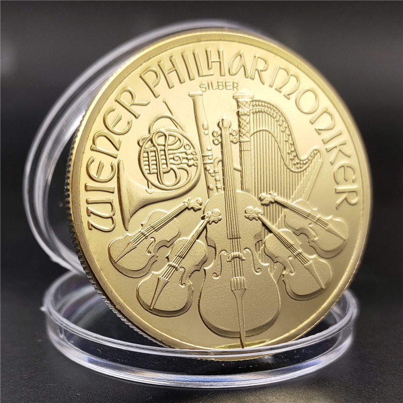 Австрийская памятная монета 2015, Венский симфонический оркестр, золотая медаль, памятная Золотая монета, коллекционные предметы, украшение ...