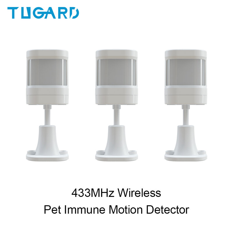 TUGARD P20 433MHz 무선 Anti-pet 적외선 감지기 WIFI GSM 가정 안전 경보망을위한 실내 PIR 동의 탐지기 감지기