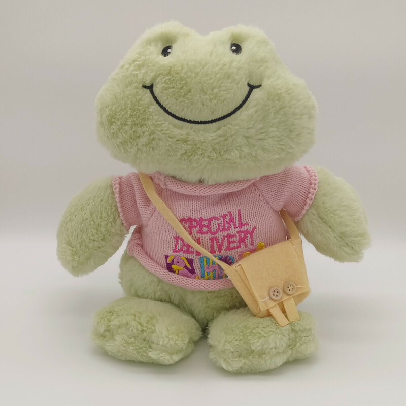 Śliczne pluszowe zabawki uśmiechnięta żaba lalka pluszowa zabawka uzdrawiająca żaba śpiąca z sezon ukończenia studiów, aby wysłać urocze prezenty znajomym z klasy
