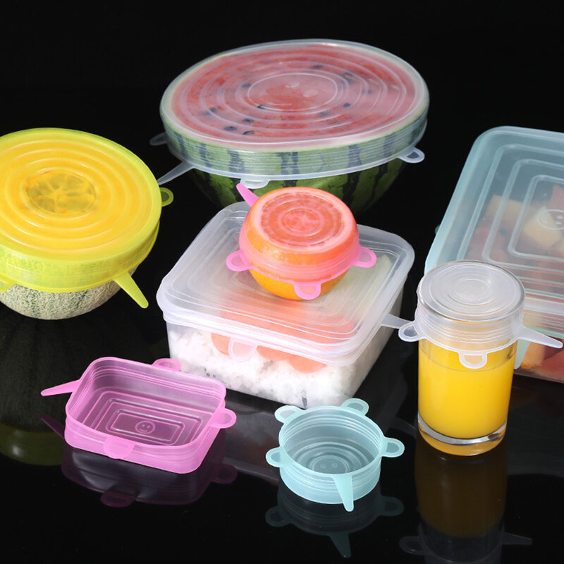 식품 커버 실리콘 조절 가능한 탄성 실리콘 캡 캔 식품 커버 플라이 방지 모기 보관 적응형 뚜껑 실리콘, 캔 식품 커버