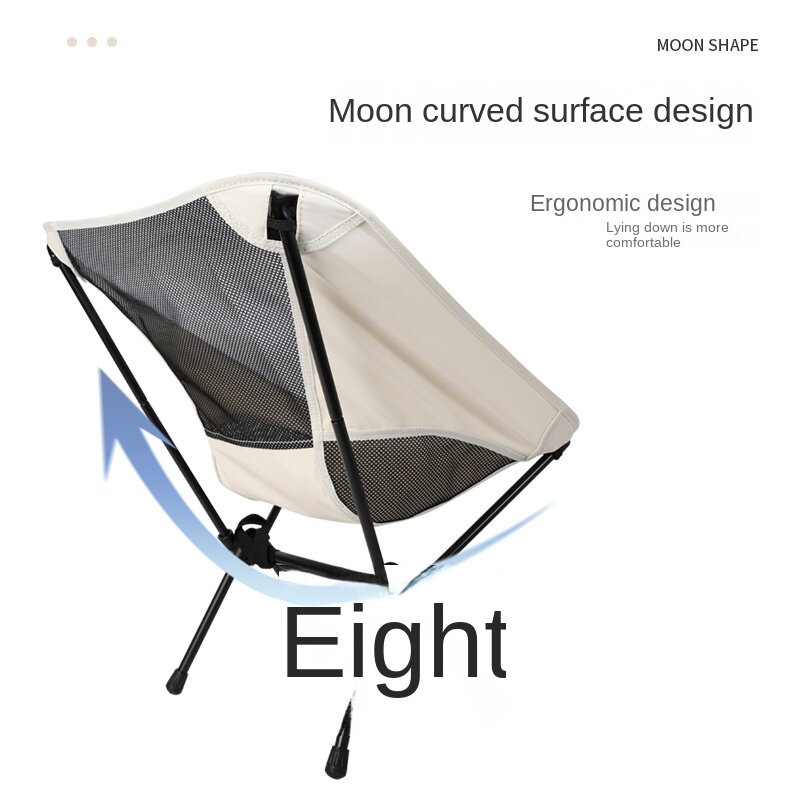 Outdoor Portable Folding Chairs, Fishing Art Painting, Beach Picnic, Lazy Board, Breathable Mesh Armchair