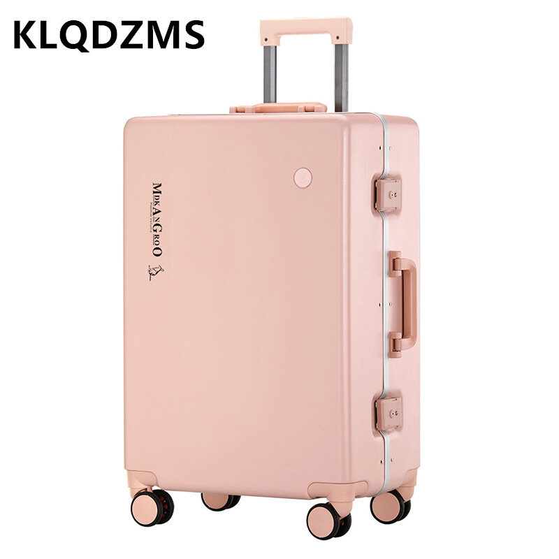 KLQDZMS – valise pour étudiants de 20 "22" 24 "26 pouces, pour hommes et femmes, avec roulettes, boîte à mot de passe, valise d'embarquement, chariot