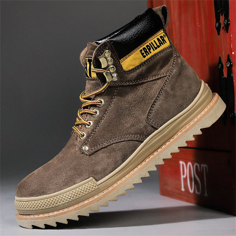 Men's high-end leather martin boots, outdoor non-slip wear-resistant tooling boots, high-top, low-top men's leather shoes