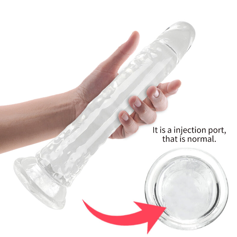 Claro vibrador realista pênis anal artificial vibrador g-ponto estimular a masturbação feminina vibradores brinquedos sexuais para mulher