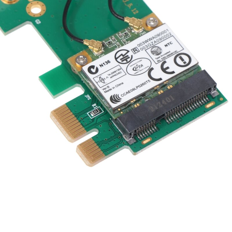 การ์ด PCIE,การ์ด WiFi ไร้สาย AR9287 300Mbps PCI เดสก์ท็อป PC Dual-Band 2.4/5GHz PC Card