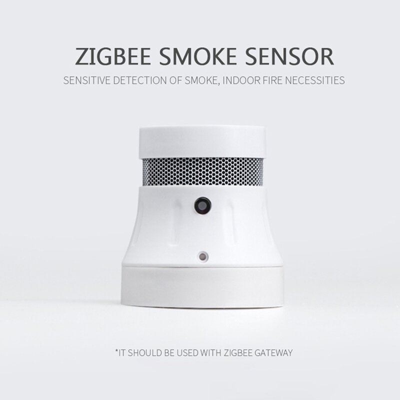 Tuya Zigbee-Detector de humo inteligente, sistema de alarma de seguridad, App Smart Life/Tuya, Detector de humo para casa y oficina