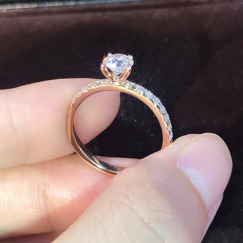 Nowy modny kryształowy projekt zaręczynowy gorąca sprzedaż pierścionki dla kobiet AAA biały cyrkon Cubic eleganckie pierścionki biżuteria ślubna kobiet