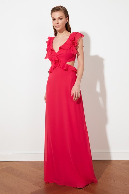 Trendyol Collar Detail Evening Dress & Prom Gown TPRSS21AE0103