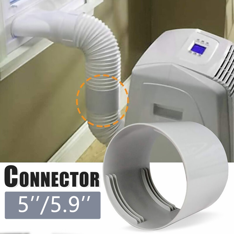 5/5.9in ac acoplador de ar condicionado acoplamento conector extensão do acoplador peças durável condicionador de ar tubo de escape acoplador