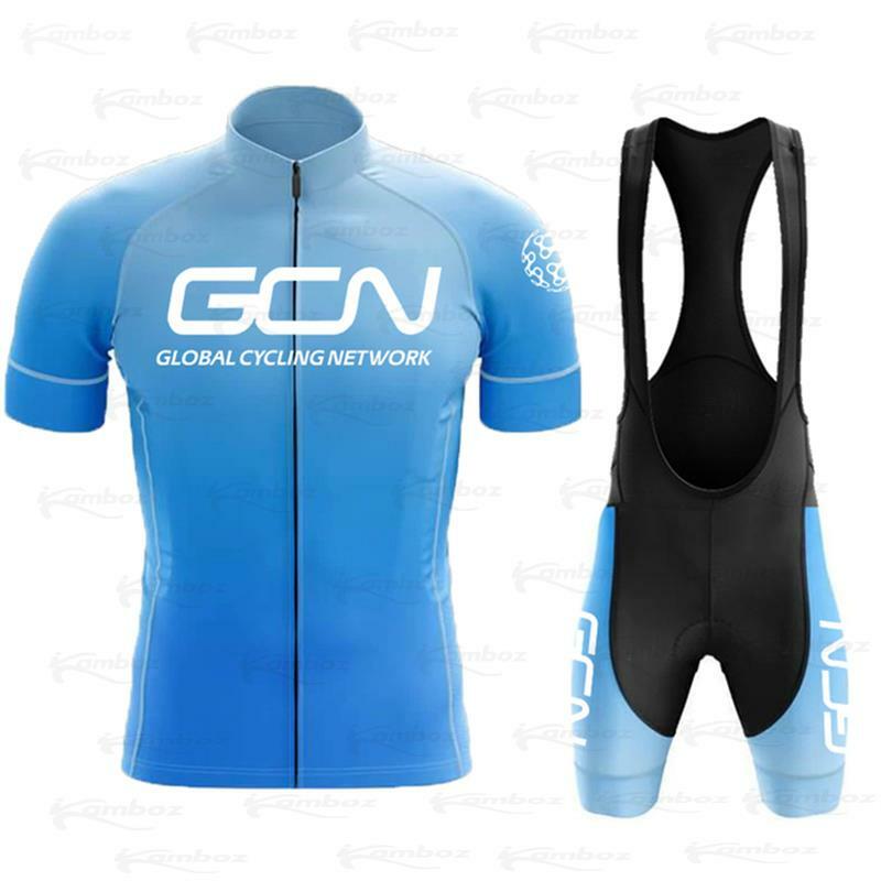 새로운 GCN 사이클링 저지 세트 2022 팀 MTB 유니폼 자전거 착용 Maillot Ropa CiclismoMen 짧은 사이클링 의류 자전거 의류