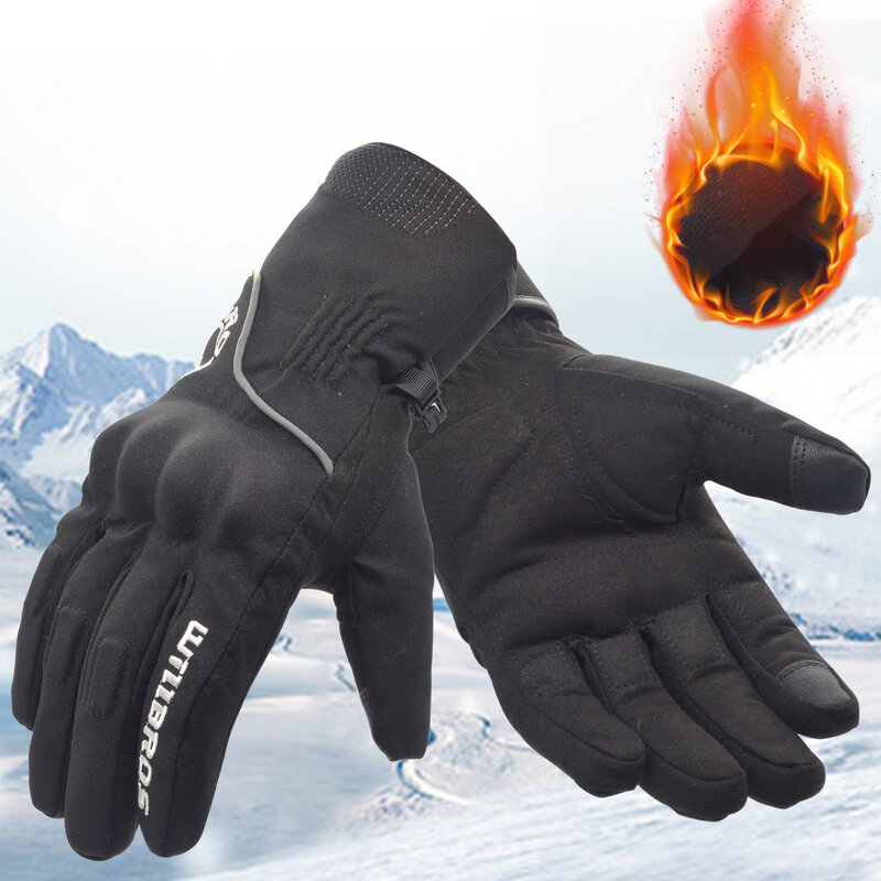 Willbros guanti impermeabili per moto inverno caldo Touch Screen protettivo Street Bike Motocross Riding ciclismo sci