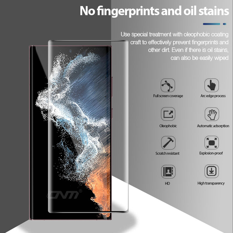 3D Tempered Glass Protective Film For Samsung Galaxy S21 S22 Ultra Curved Edge Full Coverage Screen Protector Accessories