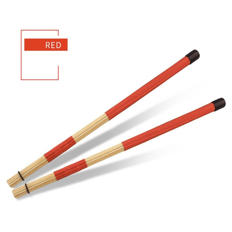 1 par tambor escovas varas 15.7in profissional tambor escovas de bambu jazz tambores bastões accessories19 cavilhas acessórios percussão