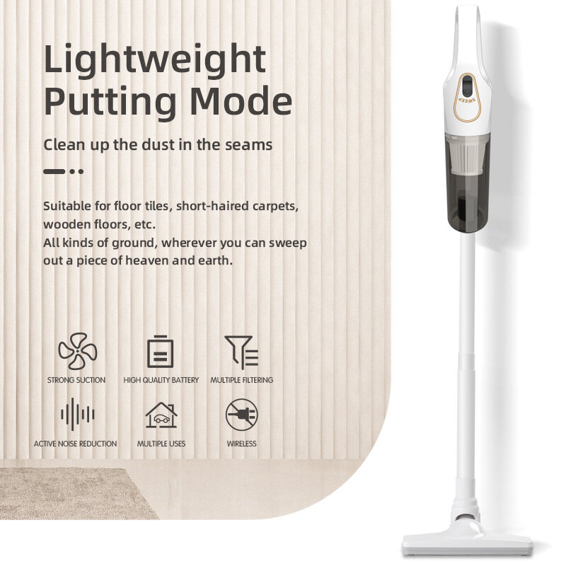 Ручной беспроводной пылесос Xiaomi, перезаряжаемый высокомощный пылесос для сухой и влажной уборки, для дома и автомобиля