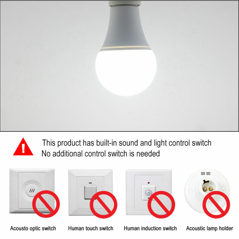 LED zu Dämmern Glühbirne E27 5W 7W 9W 12W Licht Sensor Im Freien Licht 85-265V Sicherheit Licht Automatische On/Off Indoor/Outdoor