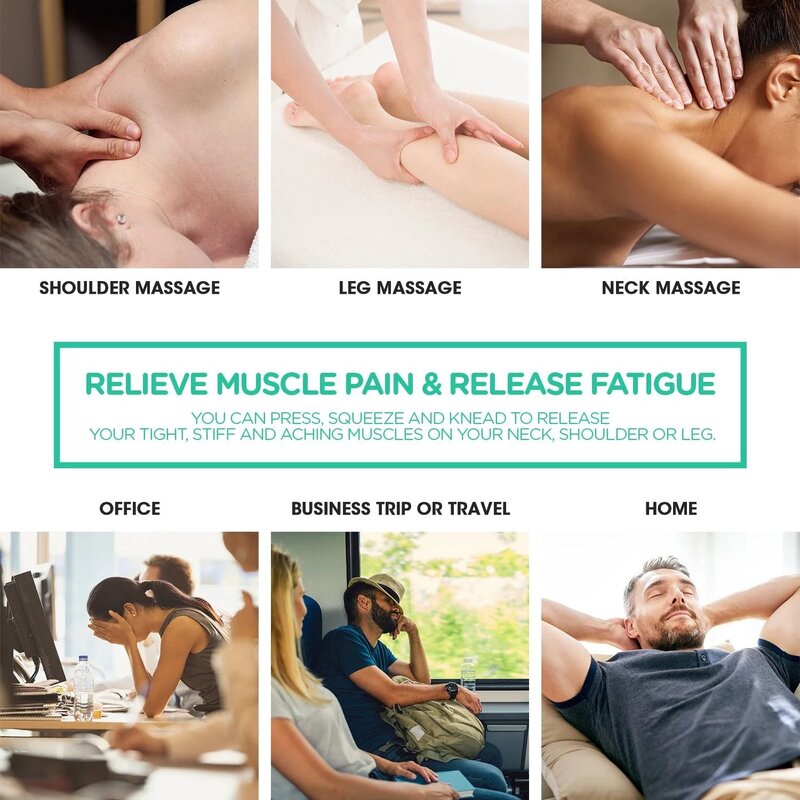 Nek Massager Therapie Nek En Schouder Dual Trigger Point Roller Self-Massage Tool Verlichten Hand Druk Diepe Massage Benen voeten