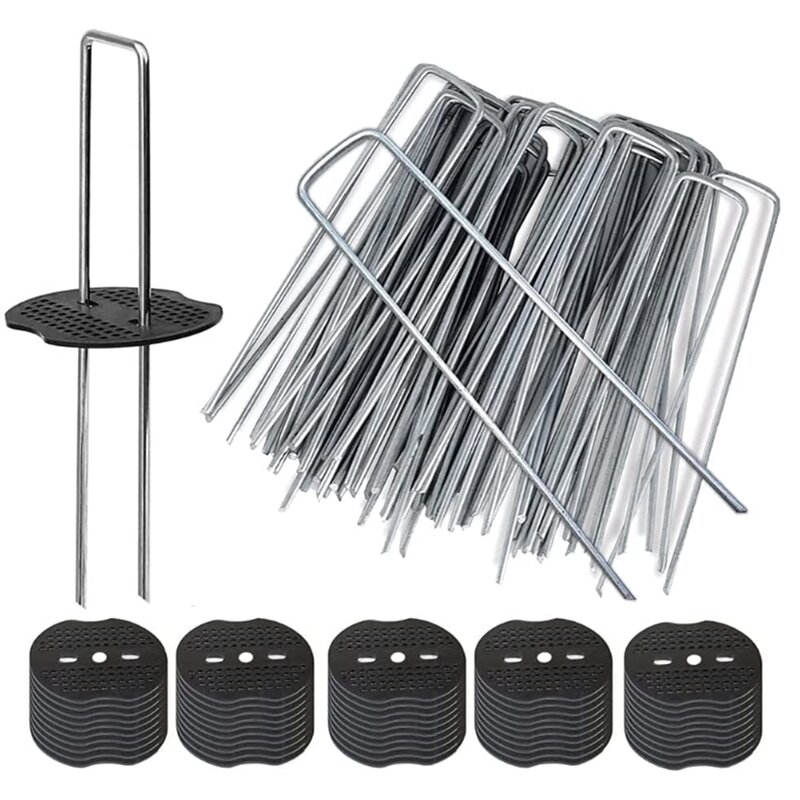 50 Tuin Bevestiging Nagels Grond Tuin Nagels 6 Inch Tuin Stakes Gazon Nagels Met Buffer