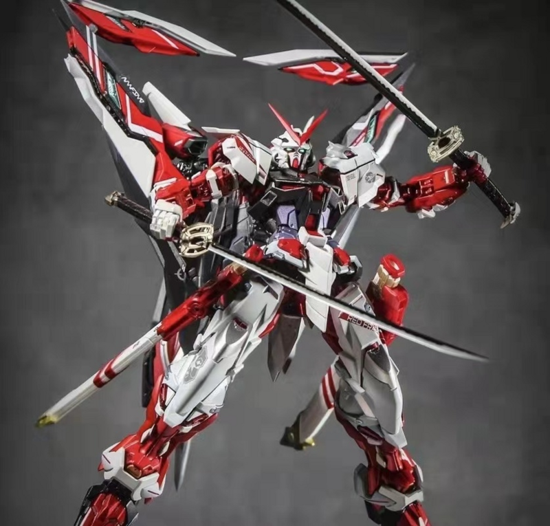 Gundam HG-figuras de acción de la libertad de alta ataque, siete espadas MG, unicornio, herejía roja, modelo ensamblado, juguetes hechos a mano, adornos, regalos hechos a mano