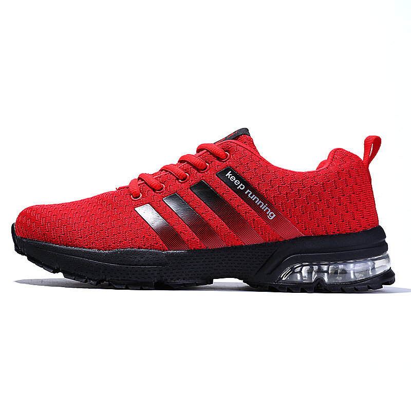 Unisex Running Shoes Flying Woven Breathable Men's Fitness Shoes Air Cushion Shoes Outdoor Brand Sports Shoes Platform Sneakers