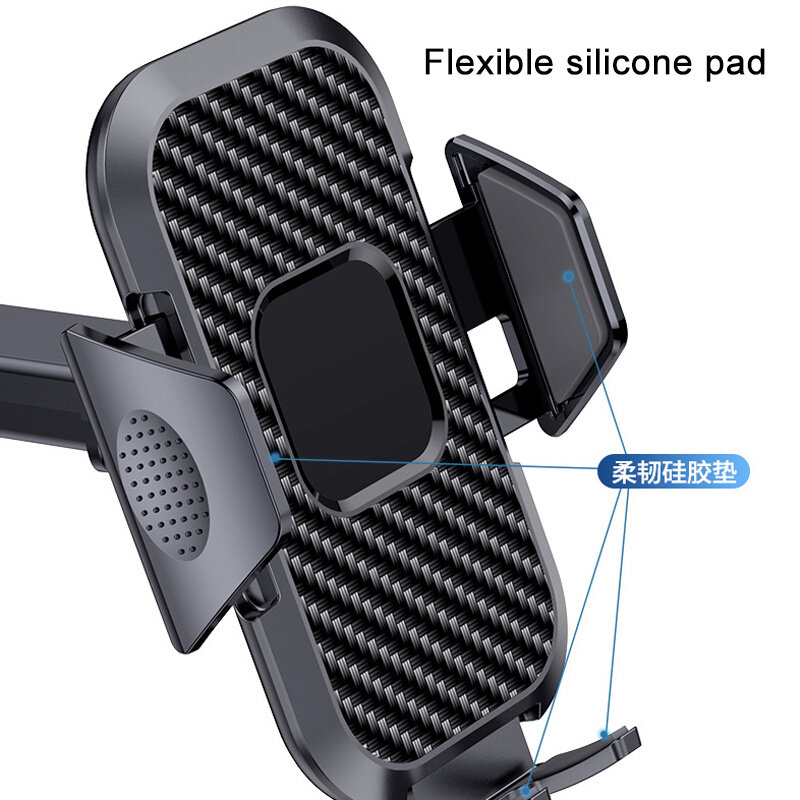 Car Phone Holder Stable Rotatable Mount Cell Phone Stand Device Support Carbon Fiber Surface For 4.0-6 Inch Smartphones