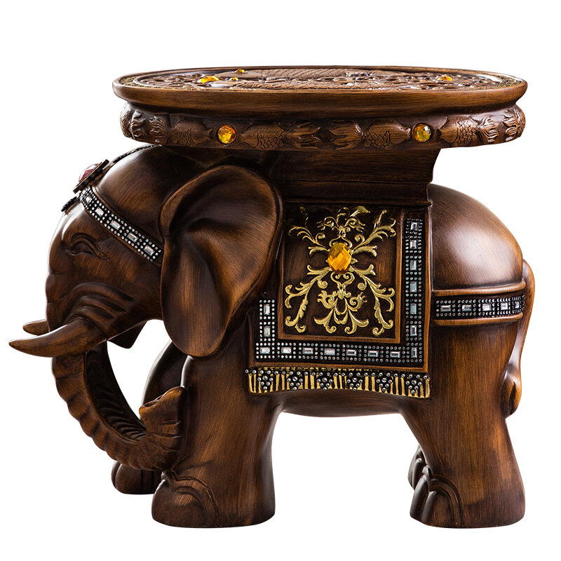 Elephant changing shoe stool home new Chinese living room home decoration ornaments door