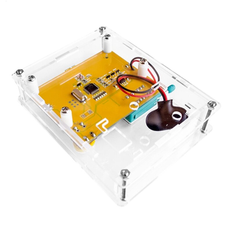 Przezroczysta akrylowa skrzynka Shell Box dla LCR-T4 ESR Tester próbnik elektroniczny pojemność 367D