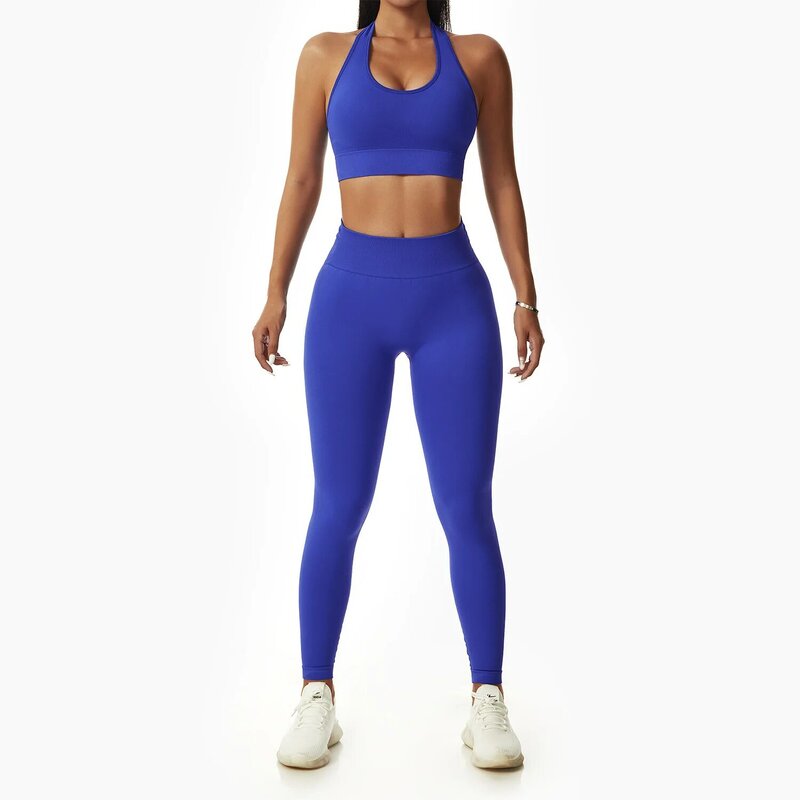 Seamless Woman Sportswear Yoga Sets Workout Sports Bra Gym Clothing High Waist Legging Fitness Women Tracksuit Athletic Outfits