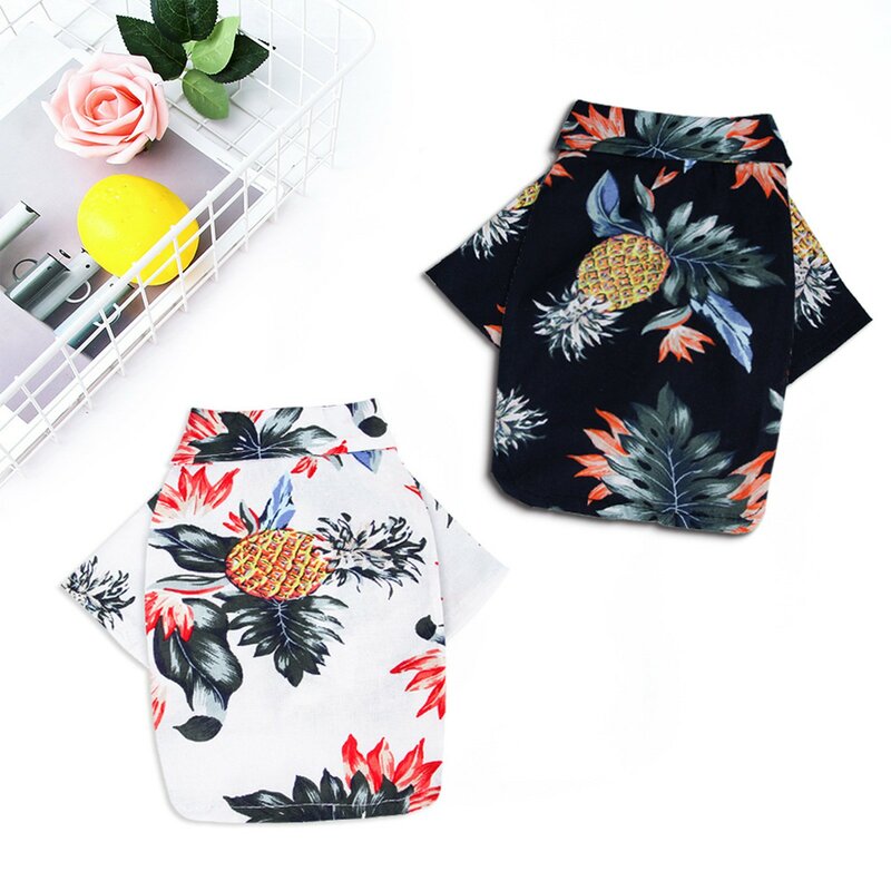 Fashion Одежда Для Собак Clothes For Small Medium Big Dogs Puppy Vest Summer T-shirt For Dogs Print Pet Clothing Hawaiian Shirt
