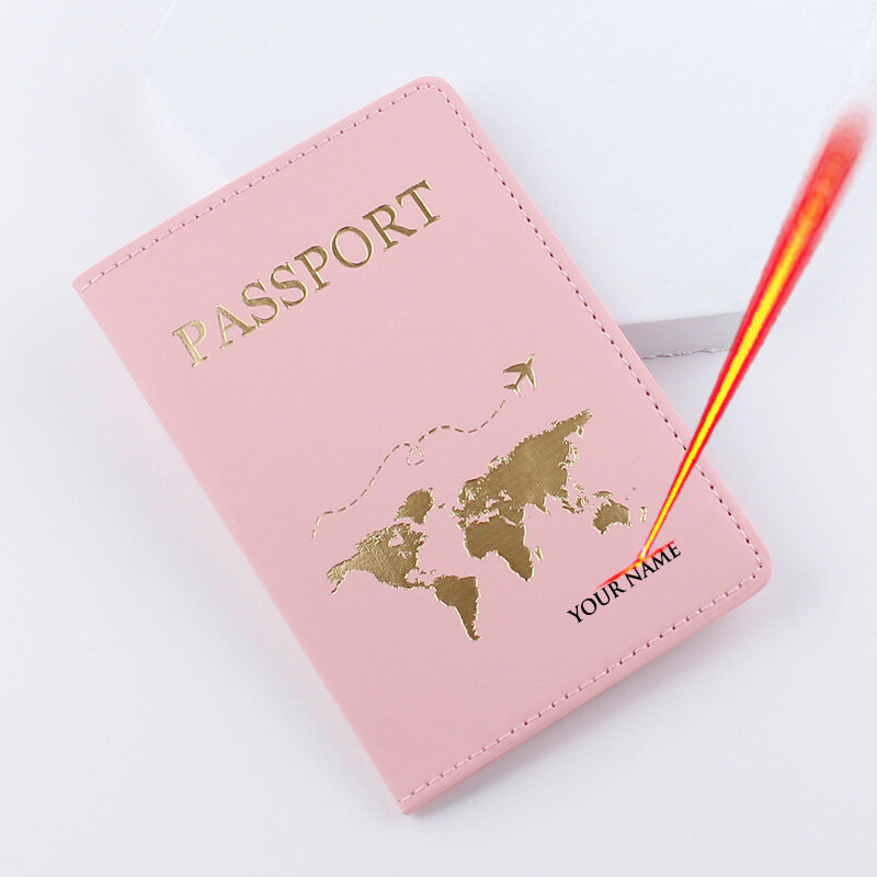 Women Couples Customized Passport Cover with Names Unique Engraved Passport Holder for Couples
