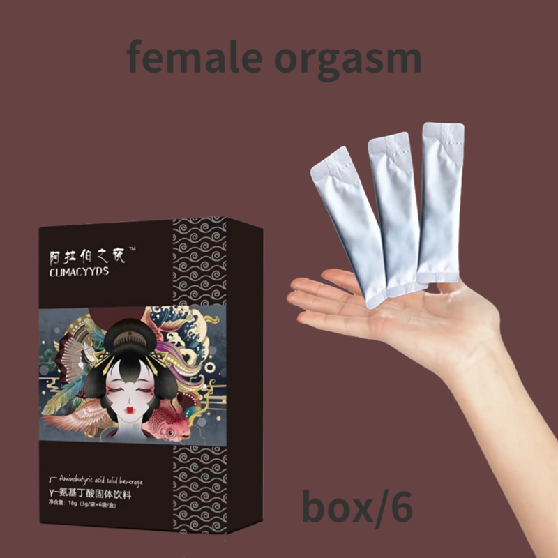 6 bags/box odorless and colorless orgasm powder for female oral liquid can be put into drinks for woman to dissolve
