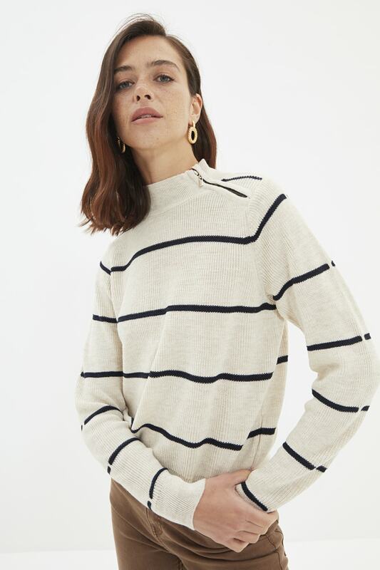 Trendyol-suéter con detalle de cremallera, Jersey TWOAW22KZ1191