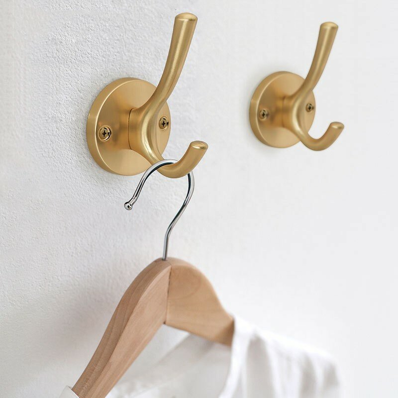 Luxury Black Gold Towel Hook For Bathroom Clothes Big Loading Weight Coat Hook Bedroom Robe Hook Livingroom Kitchen Accessories