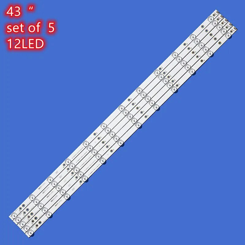 Das Lâmpadas de Led Tira GJ-2K16-430-D512-V4 para 43PUS6401/12 43PUS6101/12 TPT430U3-EQYSHM.G 1pcs = 12led LB43014 V0_00 GC48D11L-ZC21F
