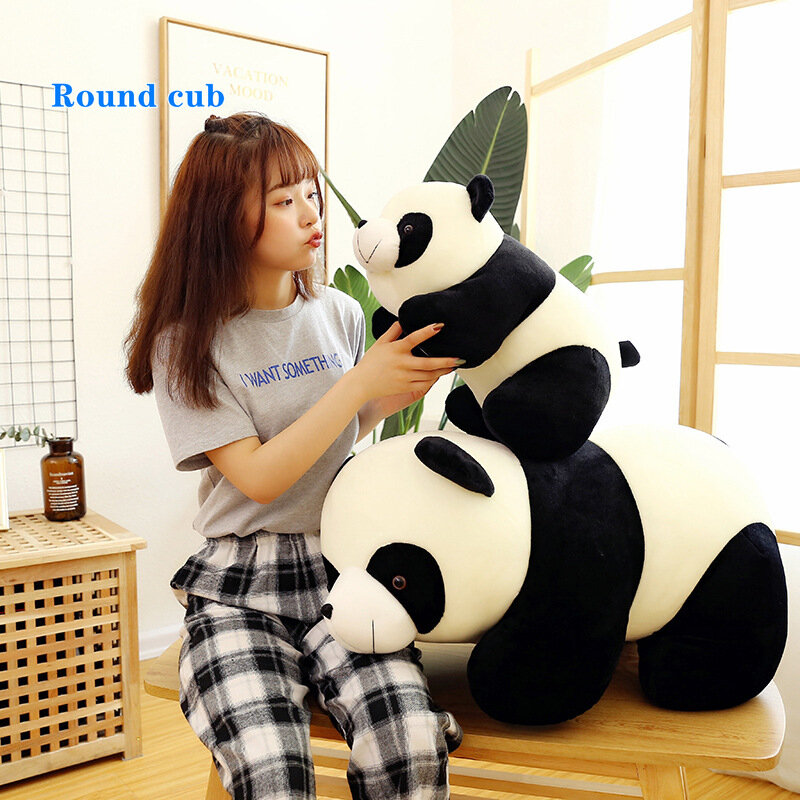 부드러운 팬더 박제 동물 귀여운 인형 박제 동물 팬더 베개 인형 Kawaii Plushie 방 장식 어린이를위한 선물