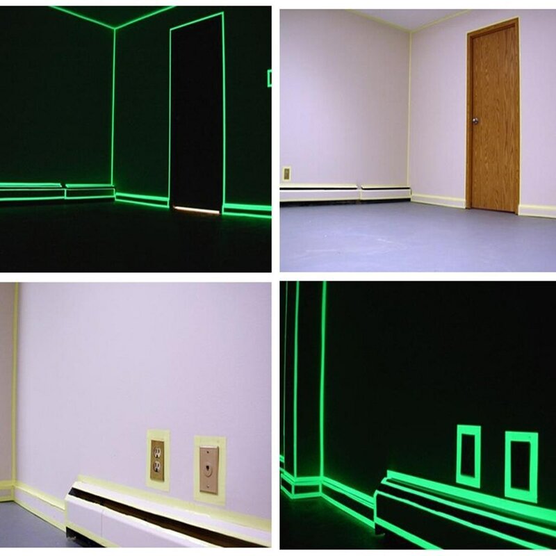 Yansuyan – ruban vert Fluorescent de 4 mètres, produit pratique, Design ergonomique, éclairage dans la nuit