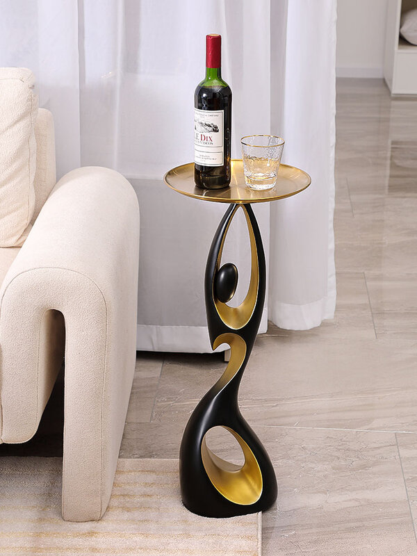 Creativo Nordic tavolino da tè divano ausiliario tavolini mobili soggiorno Design rotondo dorato tavolino decorazione del pavimento